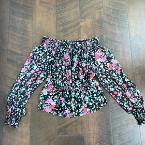 Lulu’s Floral Print Off the Shoulder Peplum Top
